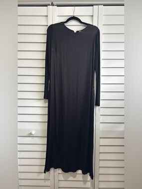 By Tess Clara Long Sleeve Black Maxi Dress - Classic Womens Dress